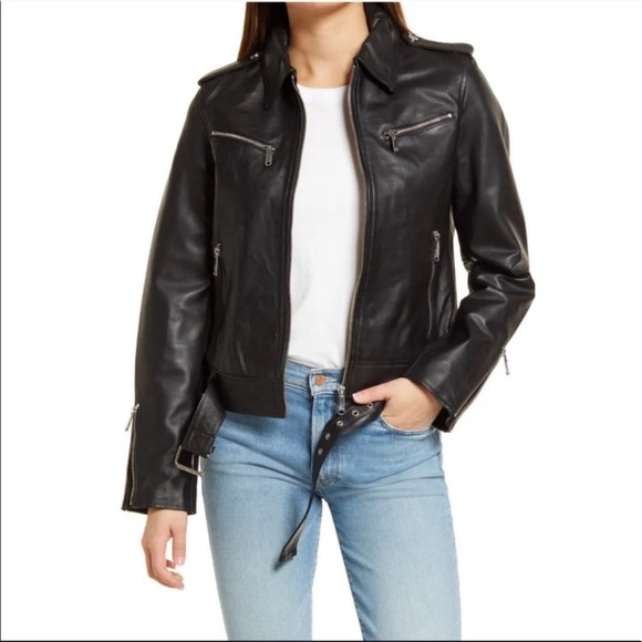 Sam Edelman Jackets & Blazers - NWT Sam Edelman Single Breasted Leather Moto Jacket